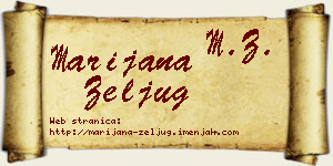 Marijana Zeljug vizit kartica